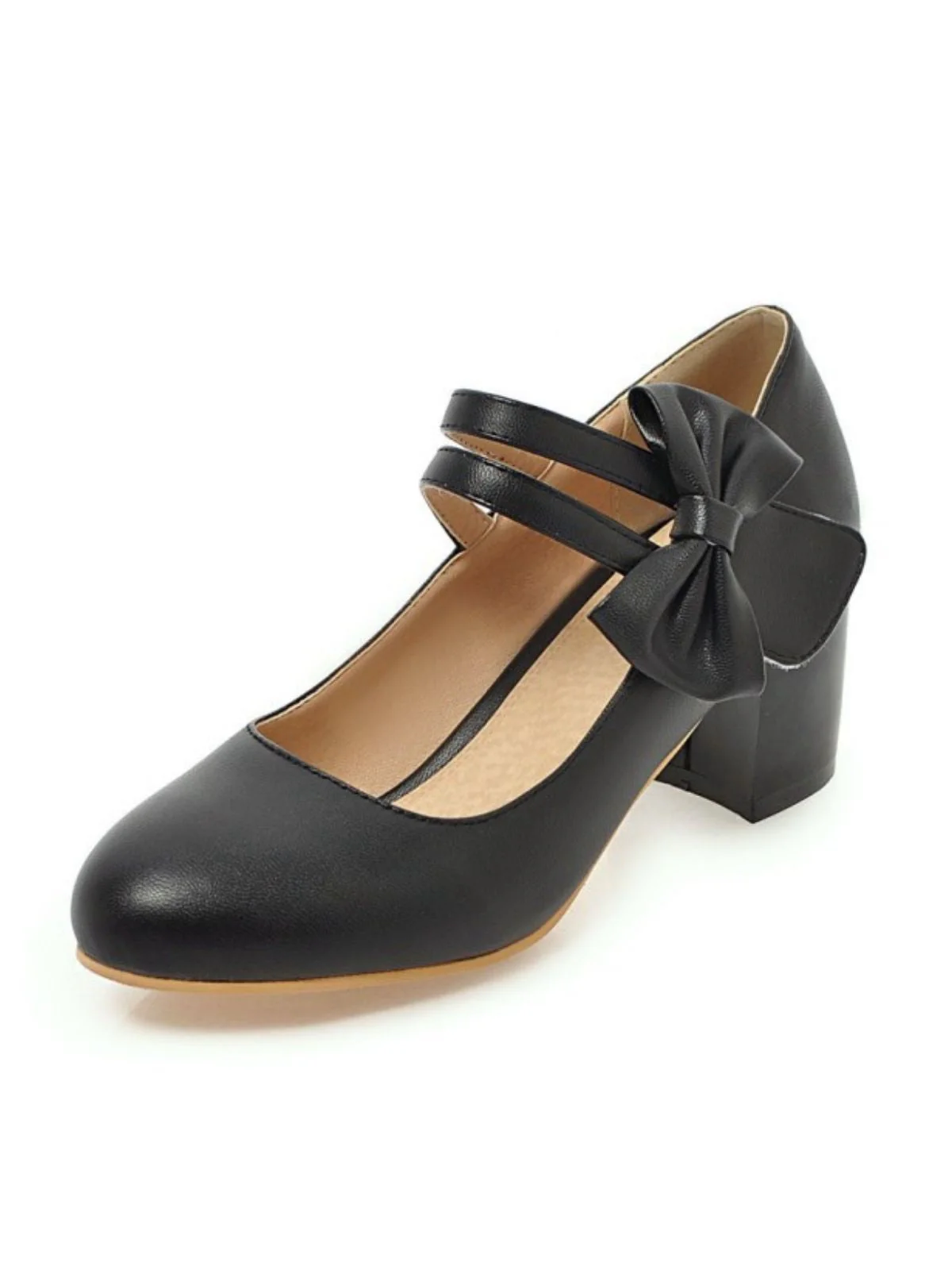 Vintage Bogen Runder-Spitze Kegelabsatz Schuhe - Image 5