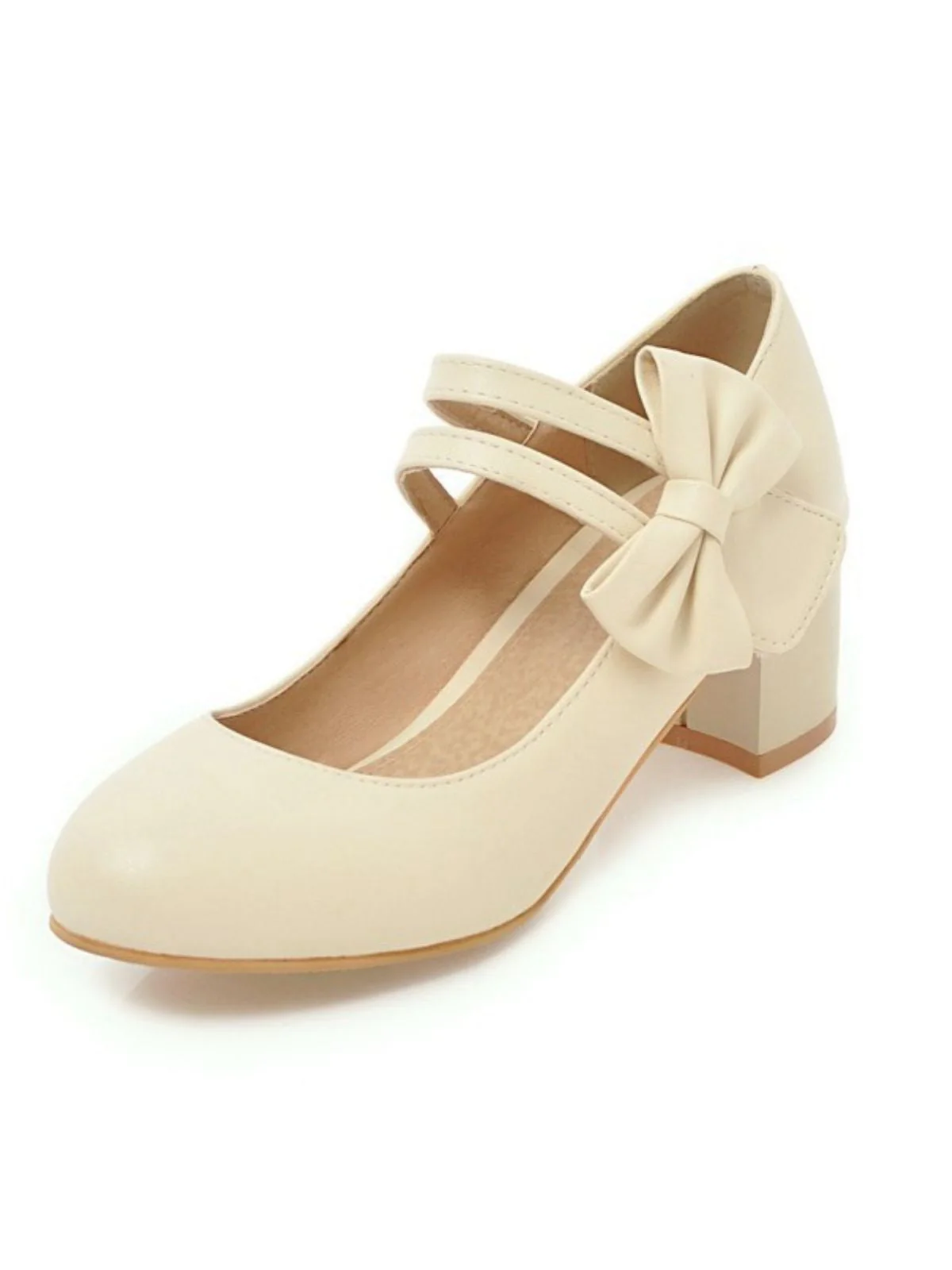 Vintage Bogen Runder-Spitze Kegelabsatz Schuhe - Image 6