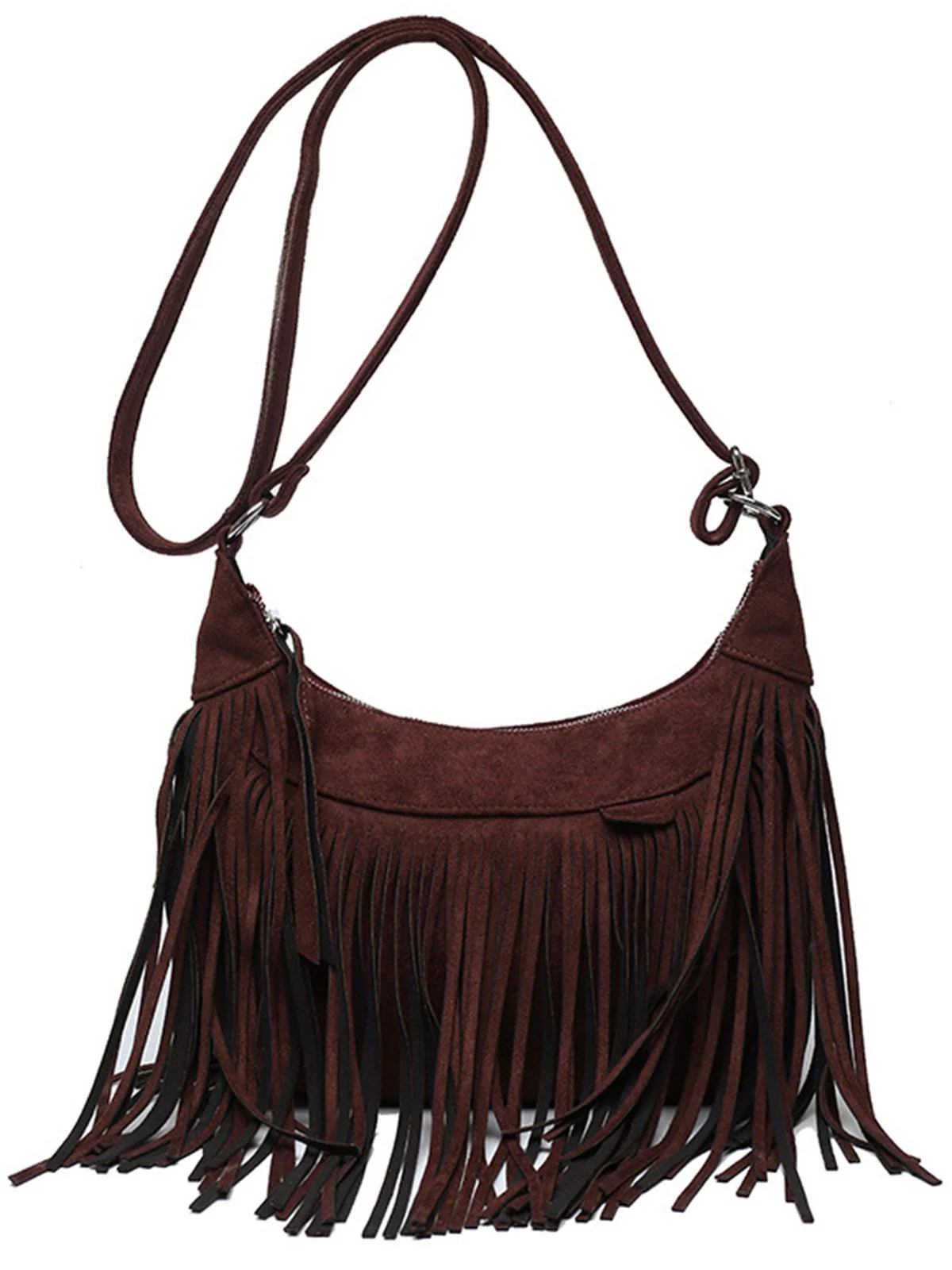 Vintage Boho Quaste Suede Umhängetasche - Image 2