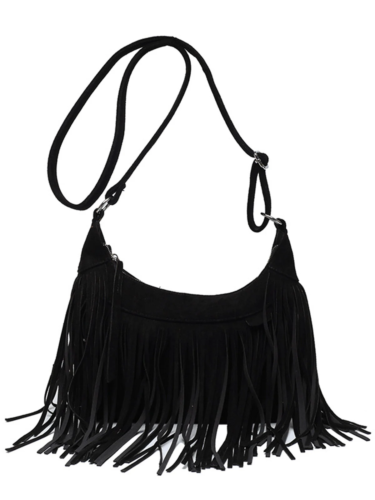Vintage Boho Quaste Suede Umhängetasche - Image 3