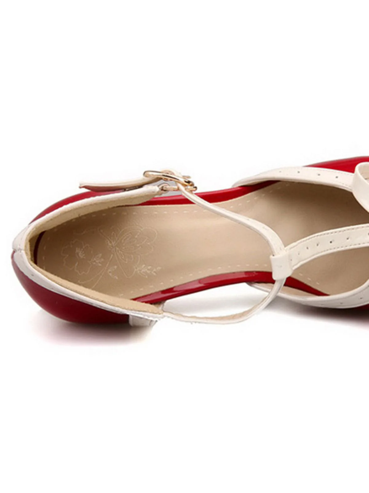Rot Retro Bogen Dekor Hoher Absatz Schuhe - Image 2