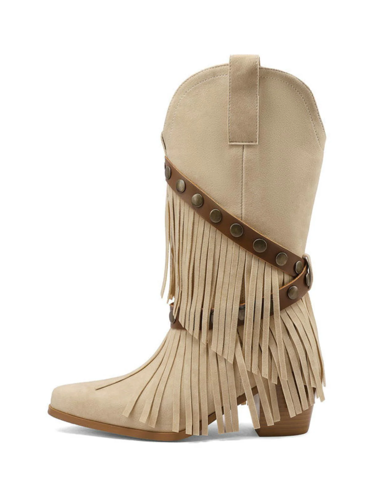 Vintage Denim Western Cowboy Fransen Wadenhoch Stiefel - Image 10
