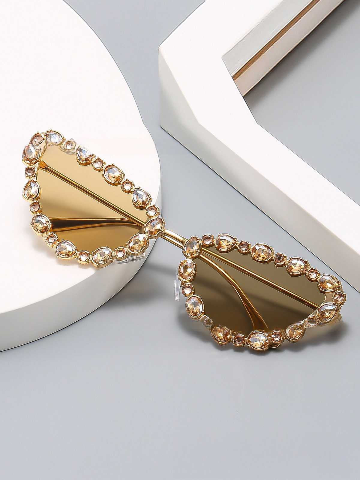 Vintage Diamant Katzenauge Sonnenbrille - Image 3