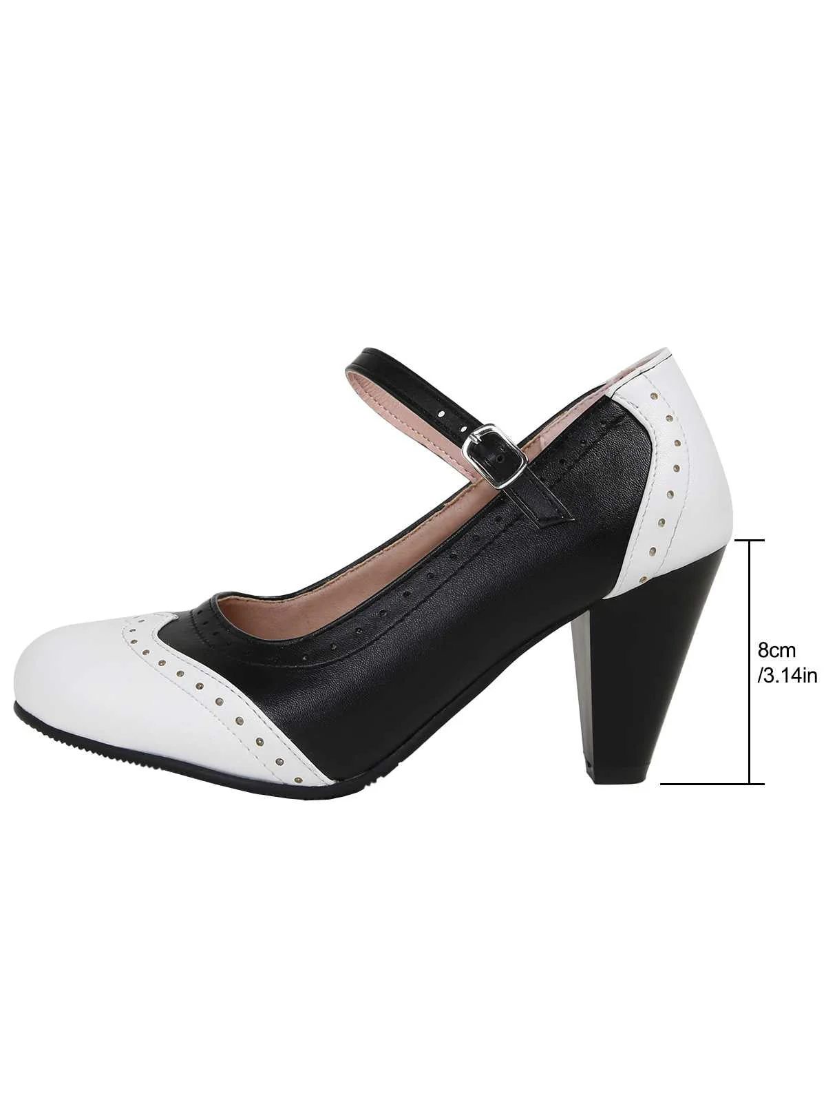 Vintage Farbblock Mary Jane Heels - Image 6