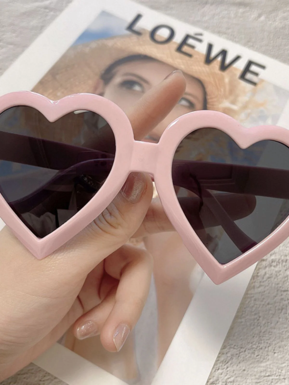 Vintage Gebogen Herzrahmen Sonnenbrille - Image 12
