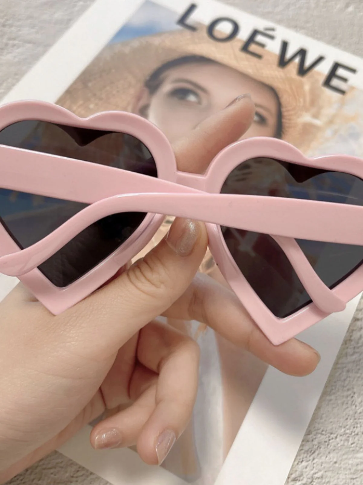 Vintage Gebogen Herzrahmen Sonnenbrille - Image 13