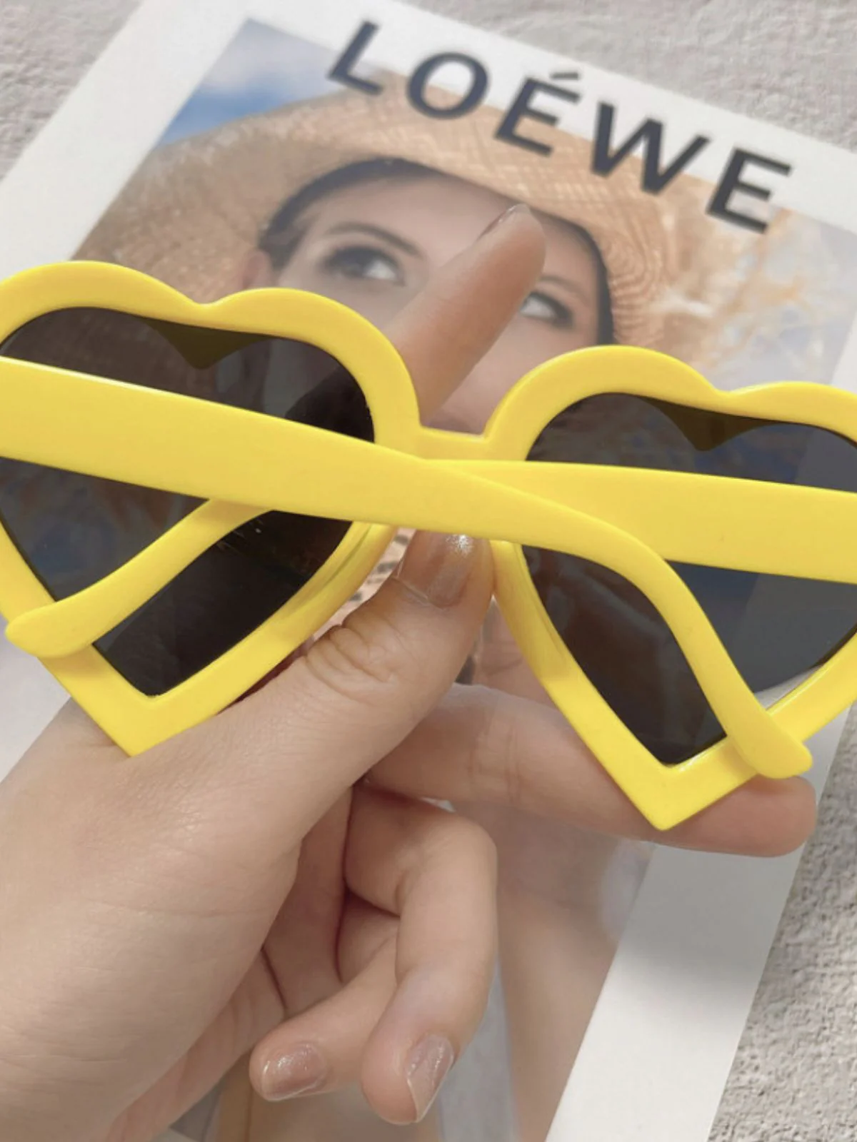 Vintage Gebogen Herzrahmen Sonnenbrille - Image 5