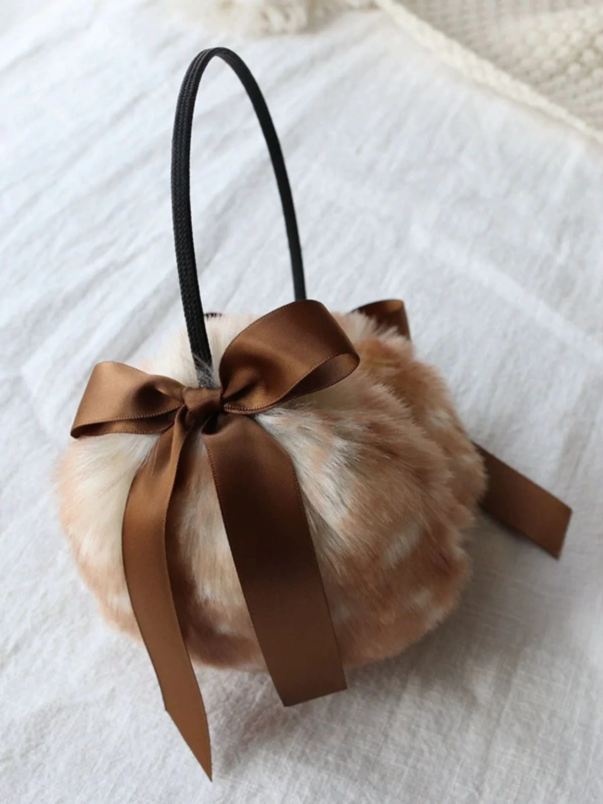Vintage Khaki Hirsch Stil Kunst Pelz Bogen Ohrenschützer