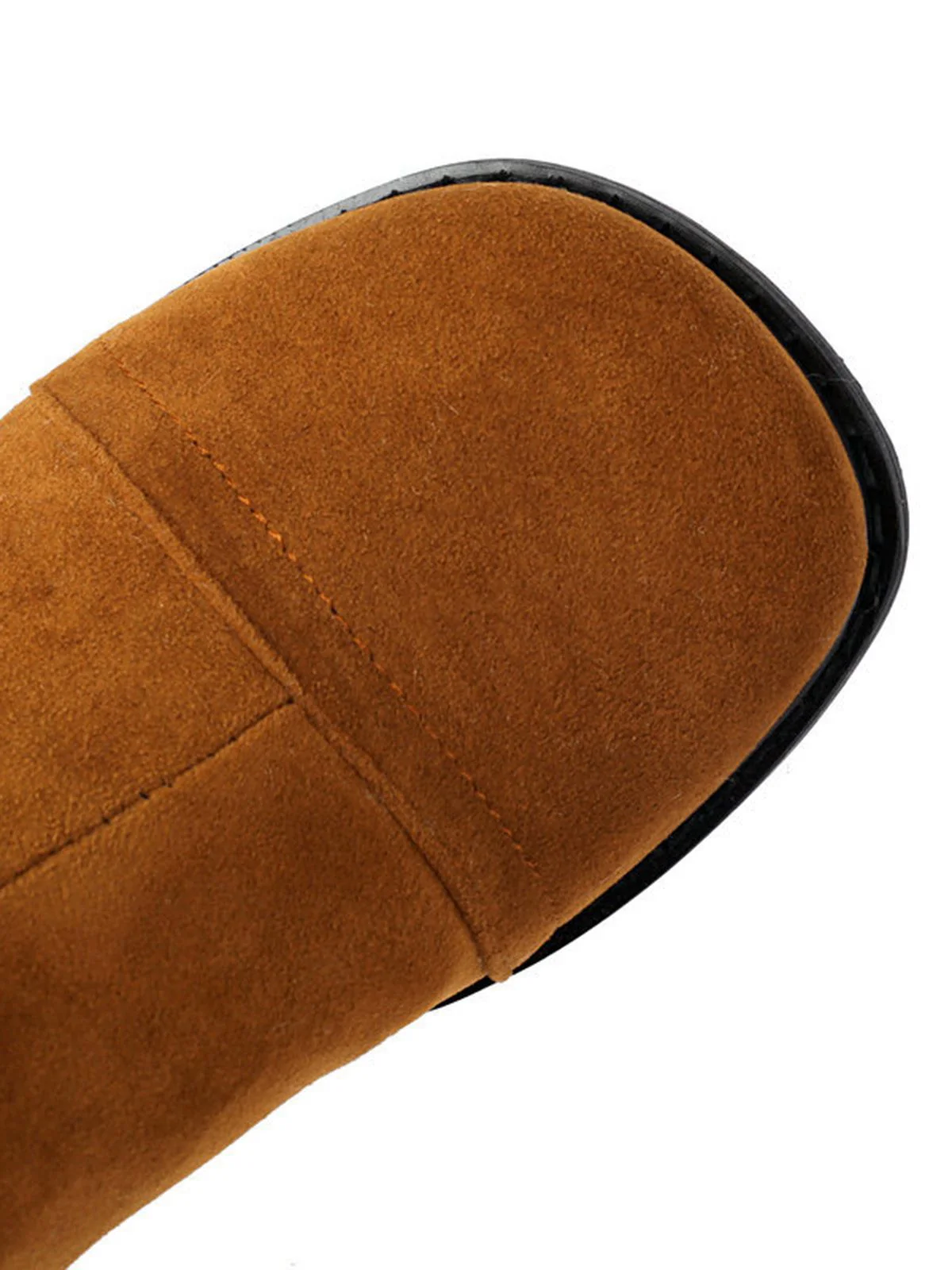 Vintage Kontrastiert Wildleder Plüsch Klobig Stiefel - Image 19
