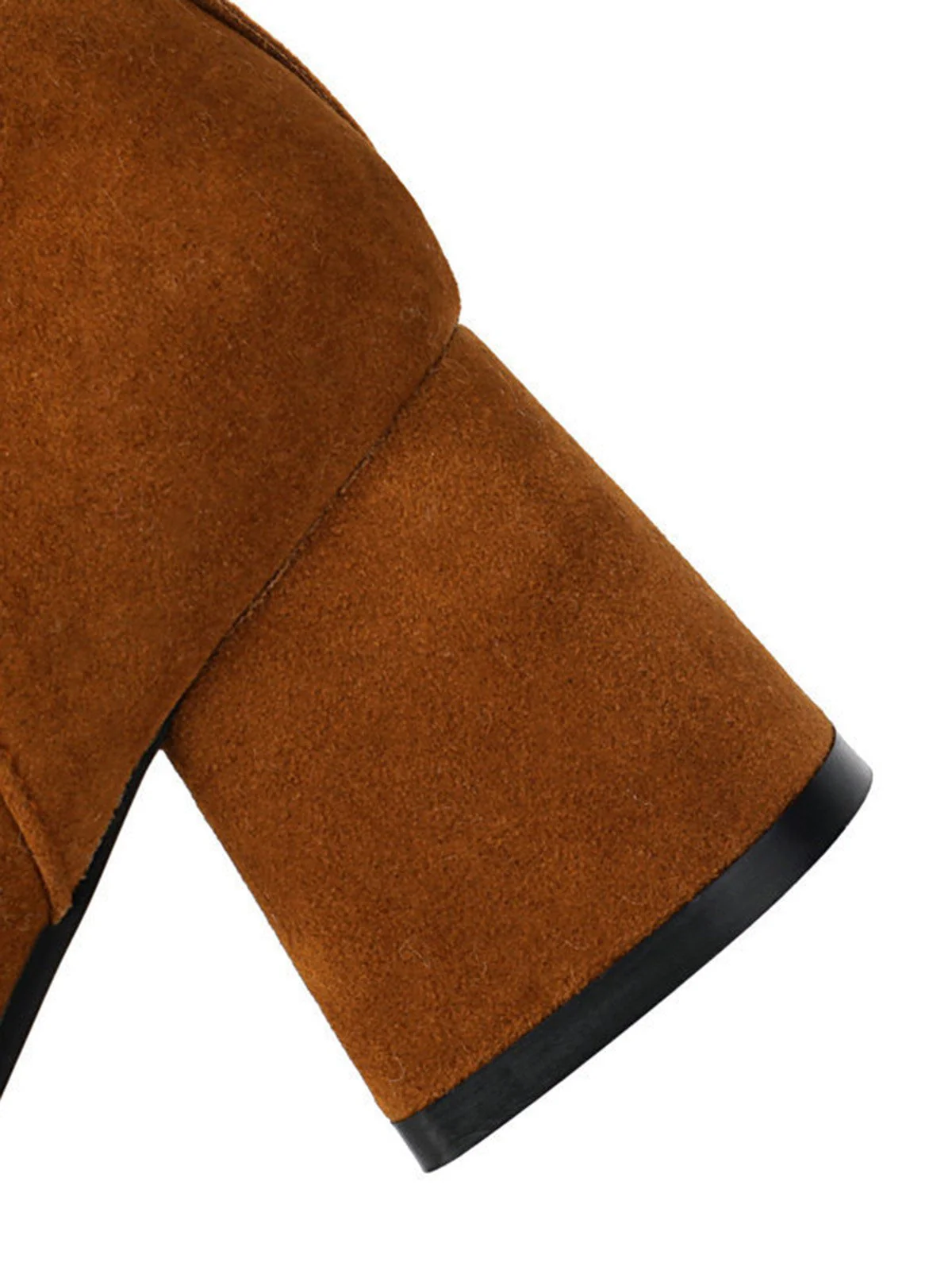 Vintage Kontrastiert Wildleder Plüsch Klobig Stiefel - Image 20