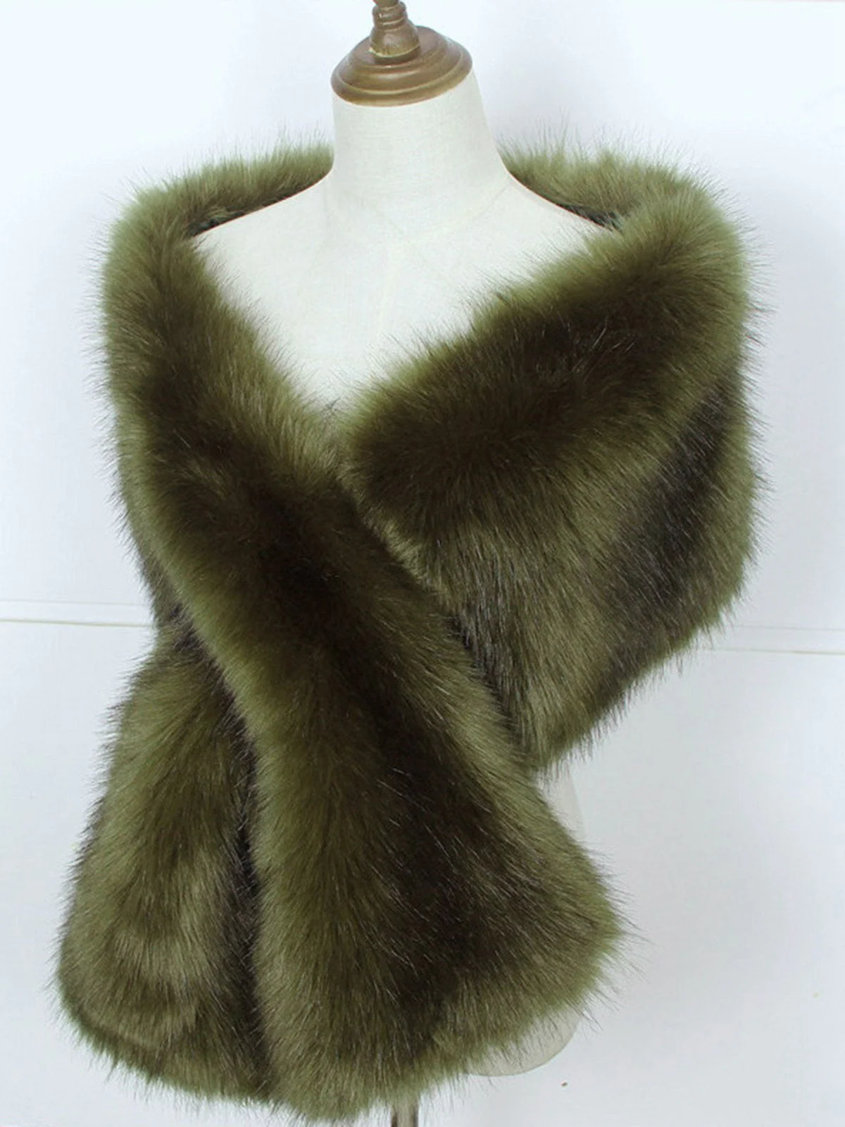 Vintage Kunstpelz Cape Schal - Image 3
