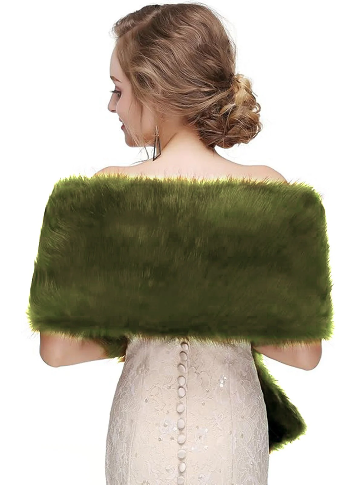 Vintage Kunstpelz Cape Schal - Image 4