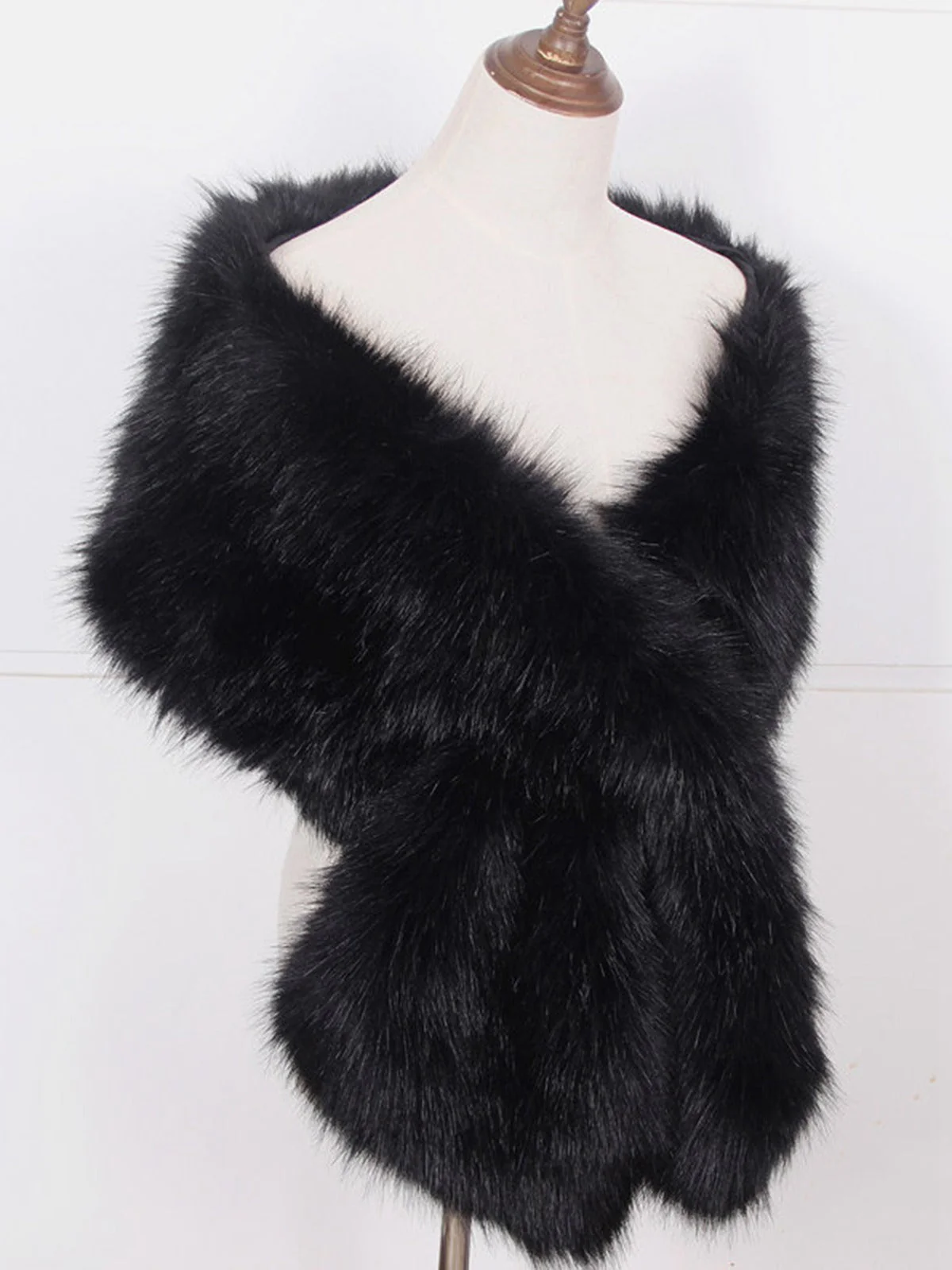 Vintage Kunstpelz Cape Schal - Image 7