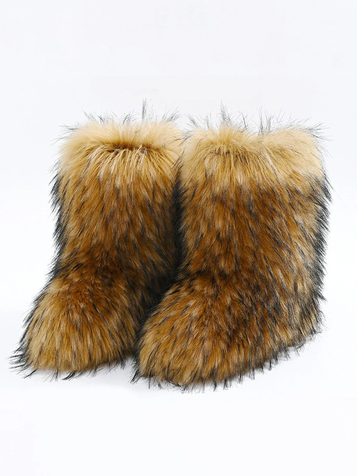 Vintage Kunstpelz Winter Schneestiefel - Image 3