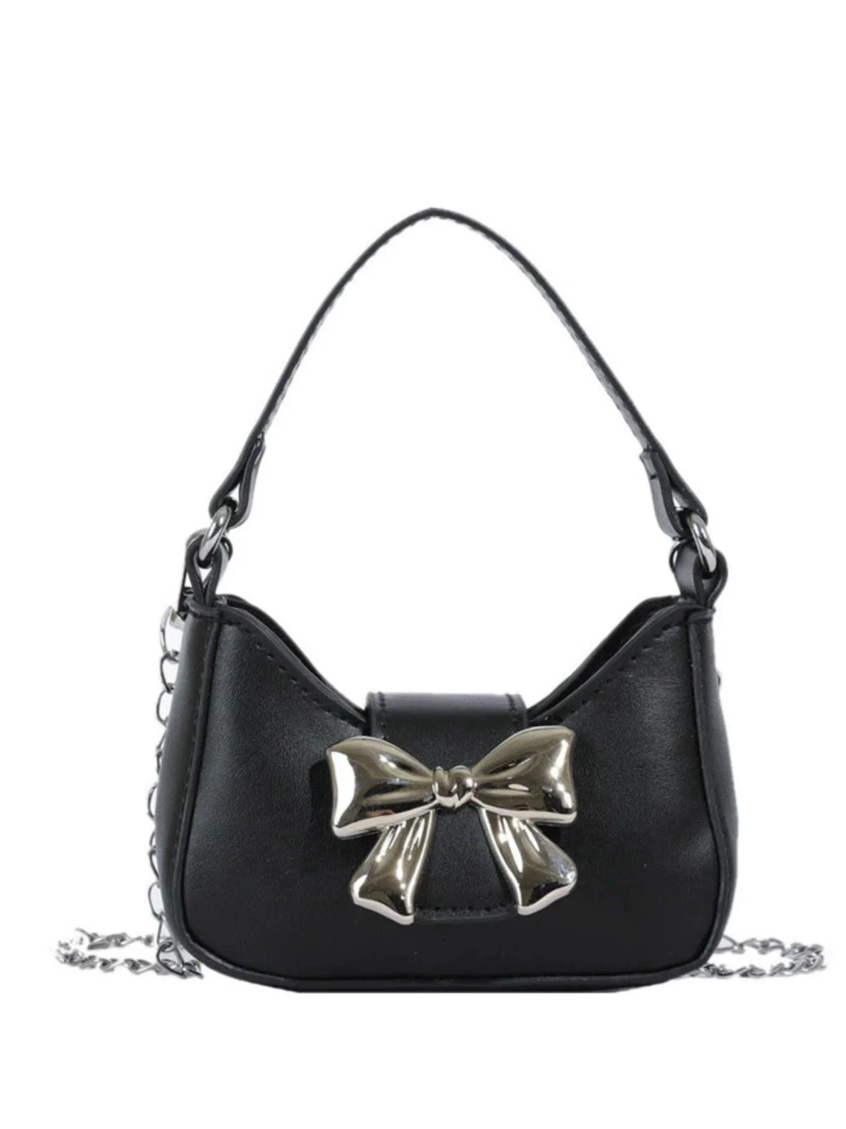 Vintage Leder Bogen Handtasche - Image 2