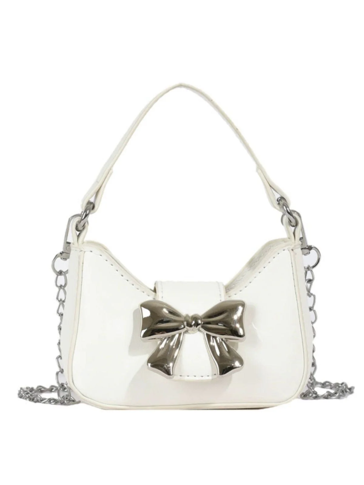 Vintage Leder Bogen Handtasche - Image 3
