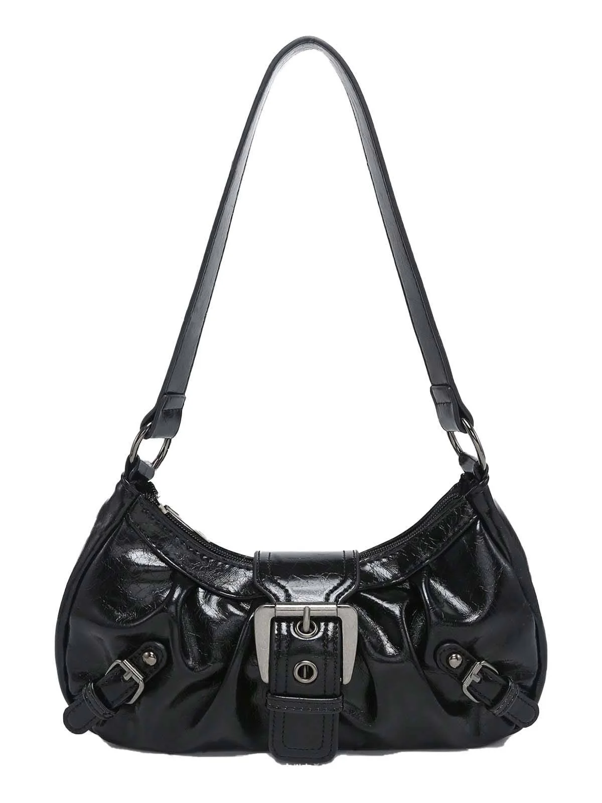 Vintage Leder Schnalle Design Schulter Tasche