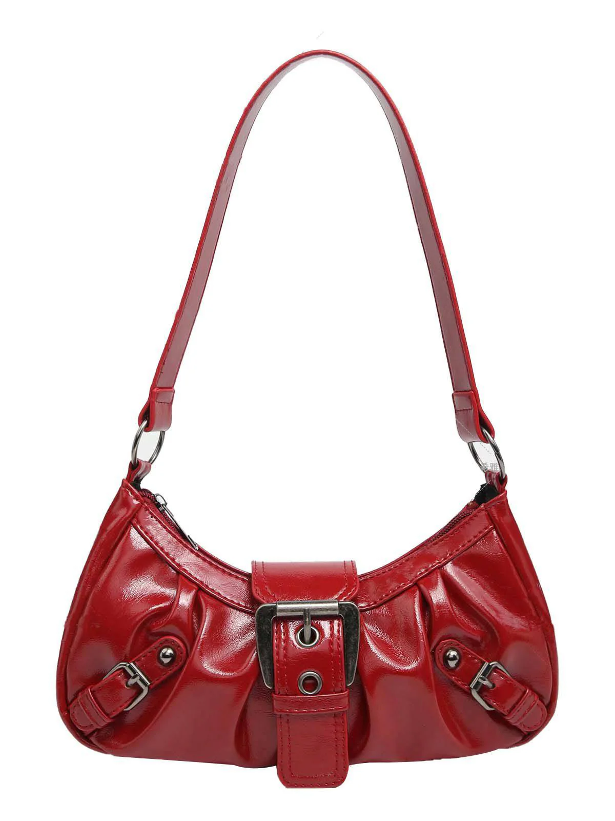 Vintage Leder Schnalle Design Schulter Tasche - Image 14