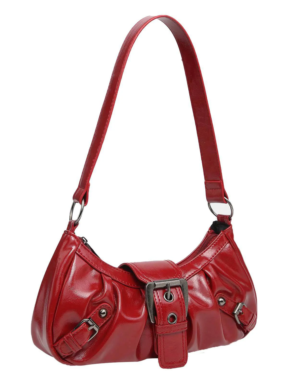 Vintage Leder Schnalle Design Schulter Tasche - Image 15