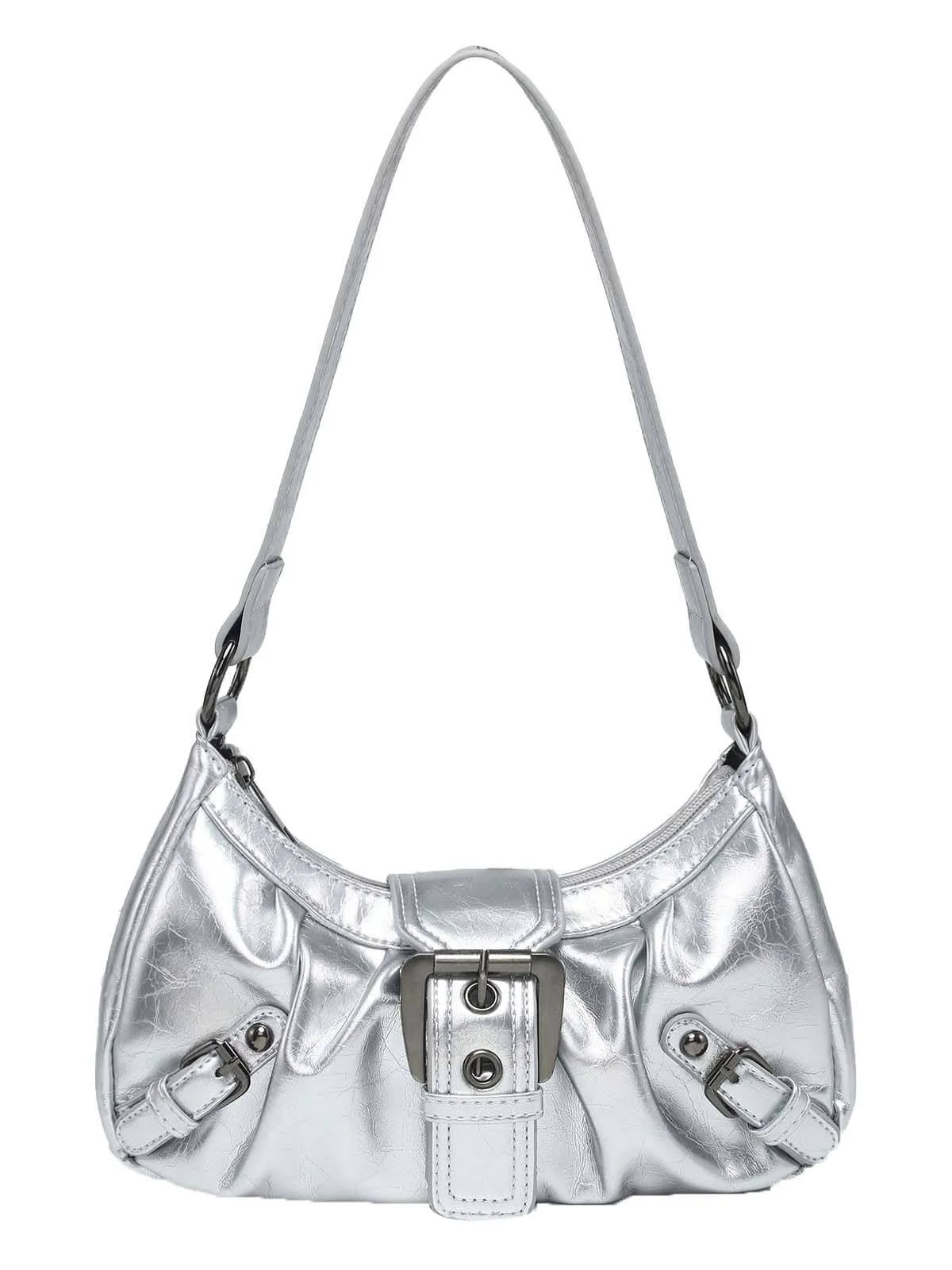 Vintage Leder Schnalle Design Schulter Tasche - Image 4