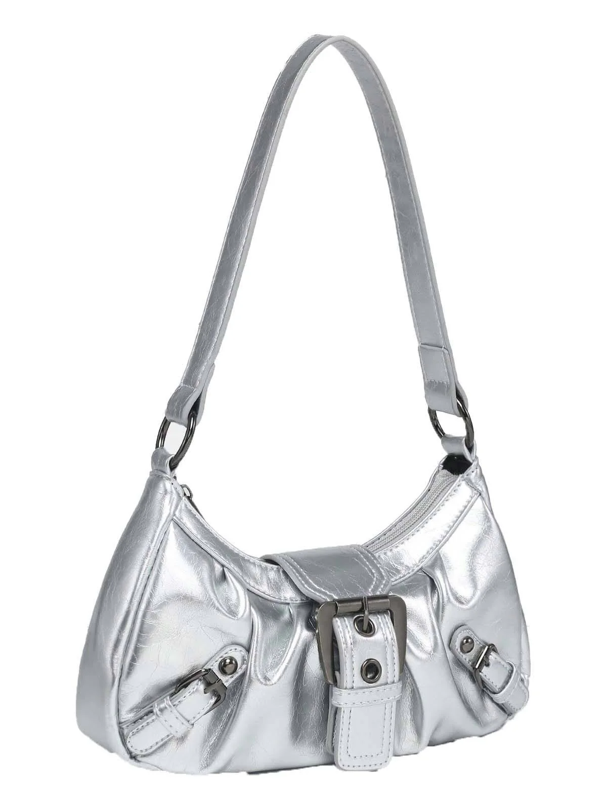 Vintage Leder Schnalle Design Schulter Tasche - Image 5