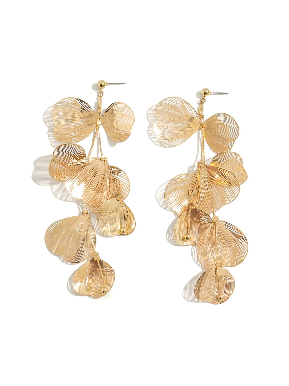 Vintage Legierung Ginkgo Blatt Ohrringe