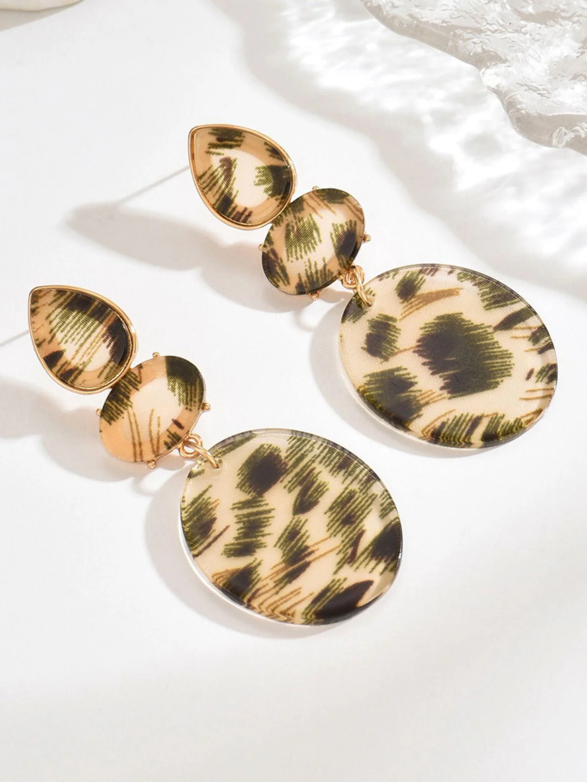 Vintage Leopard Drucken Tropfen Ohrringe - Image 4