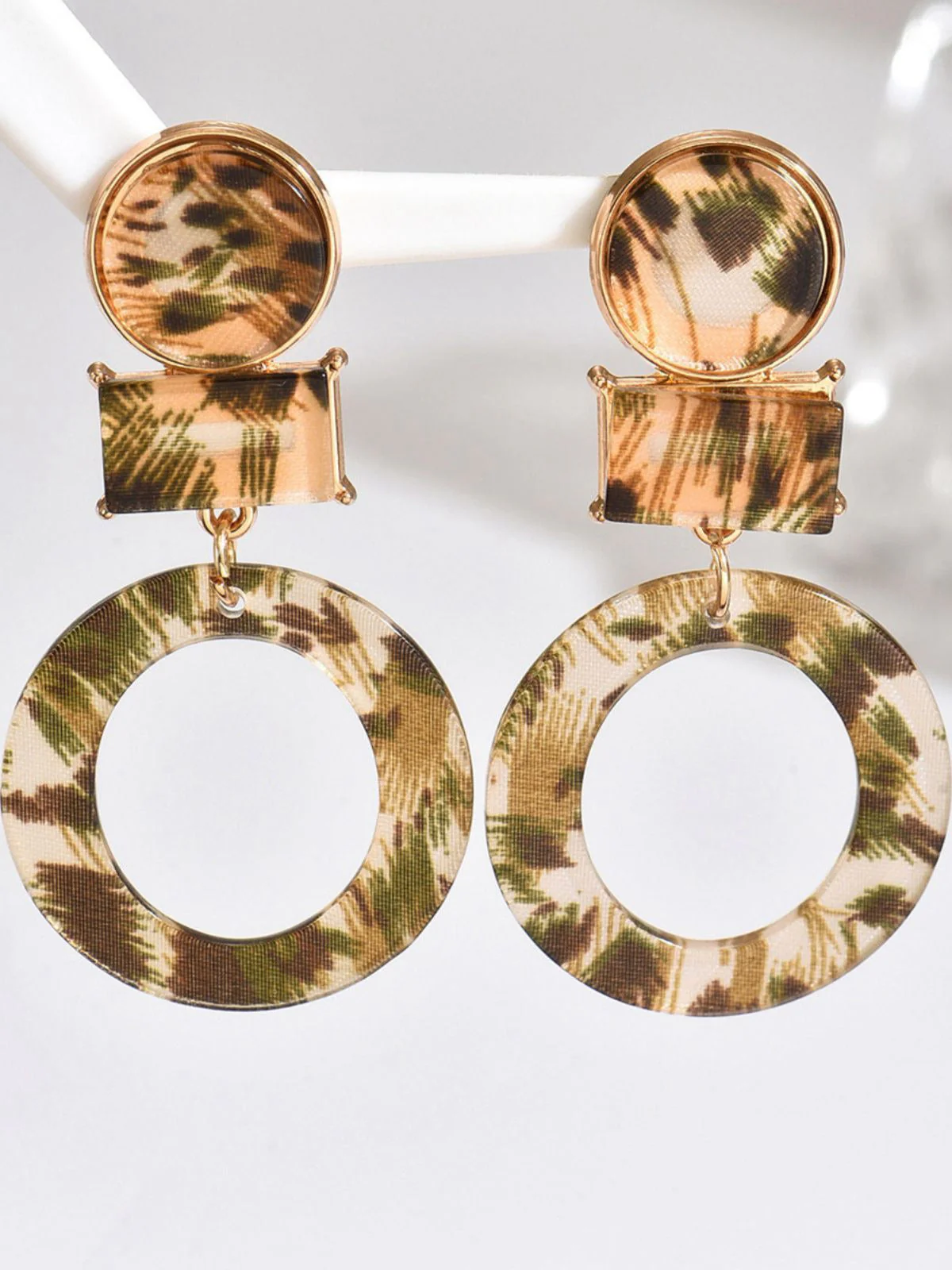 Vintage Leopard Drucken Tropfen Ohrringe - Image 5