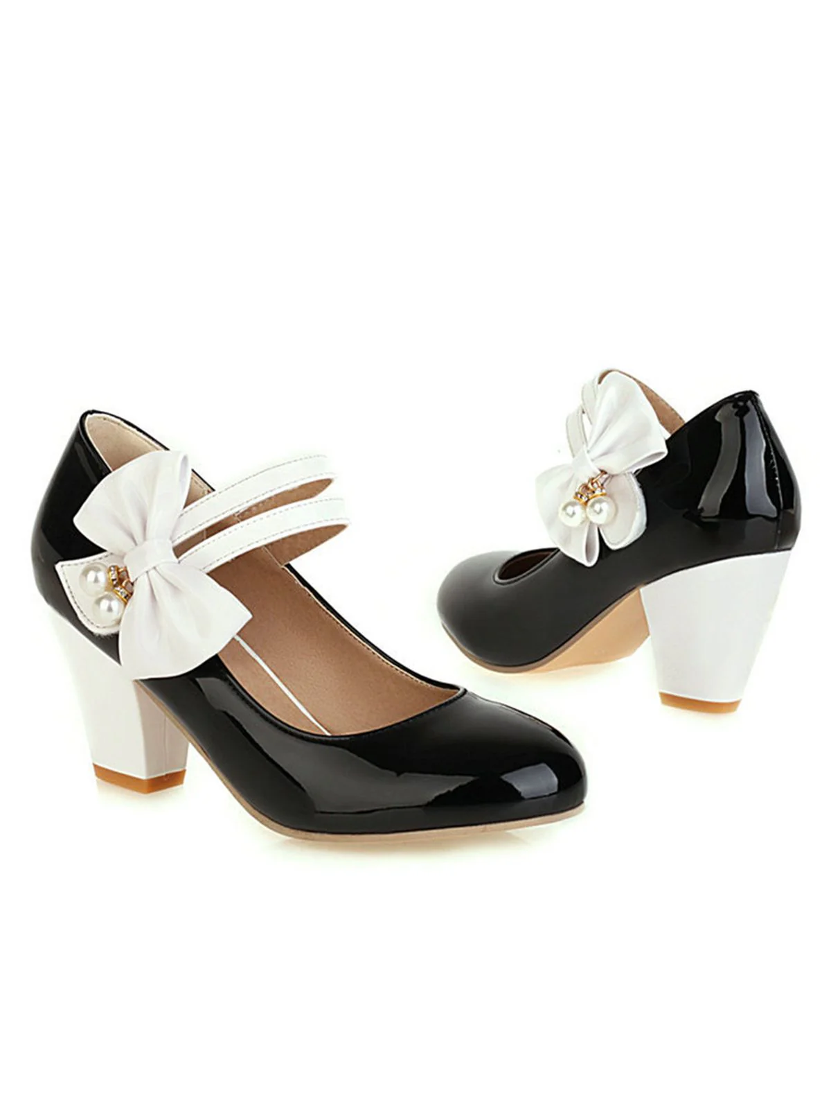 VINTAGE PATCHWORK BOW HOHE ABSATZ SCHUHE - Image 19