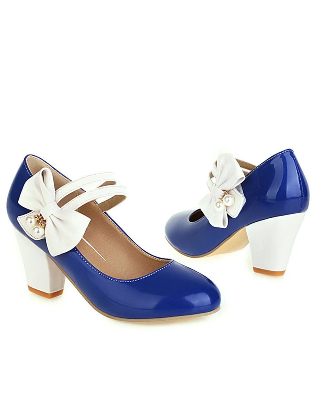 VINTAGE PATCHWORK BOW HOHE ABSATZ SCHUHE - Image 23