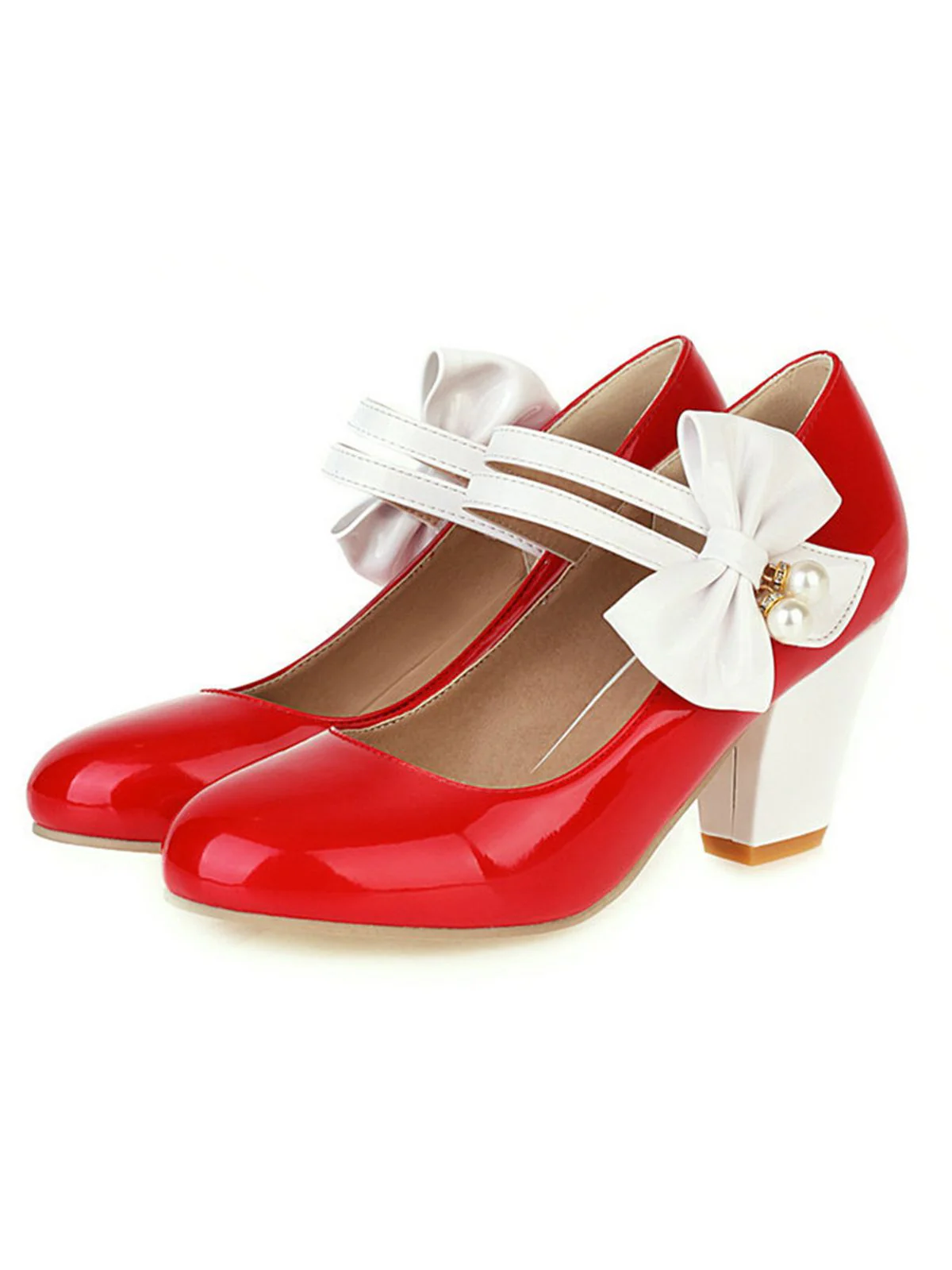 VINTAGE PATCHWORK BOW HOHE ABSATZ SCHUHE - Image 30