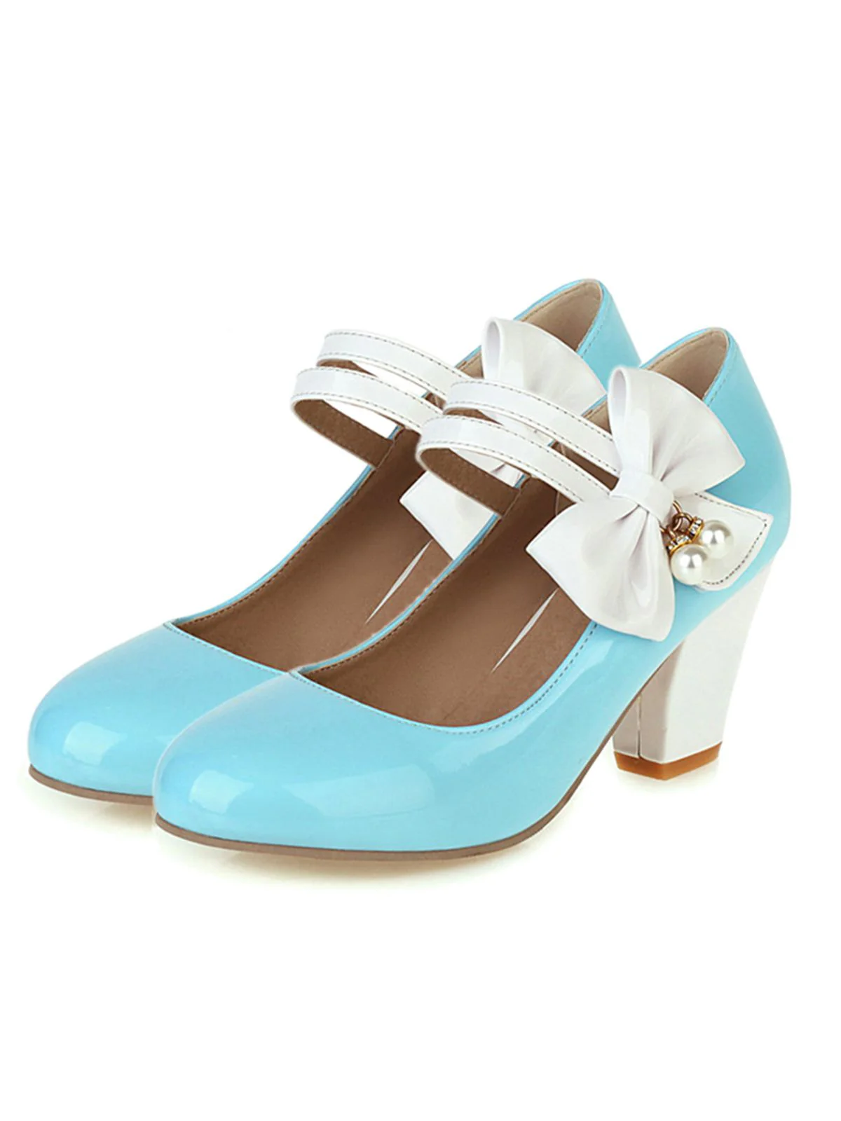 VINTAGE PATCHWORK BOW HOHE ABSATZ SCHUHE - Image 5