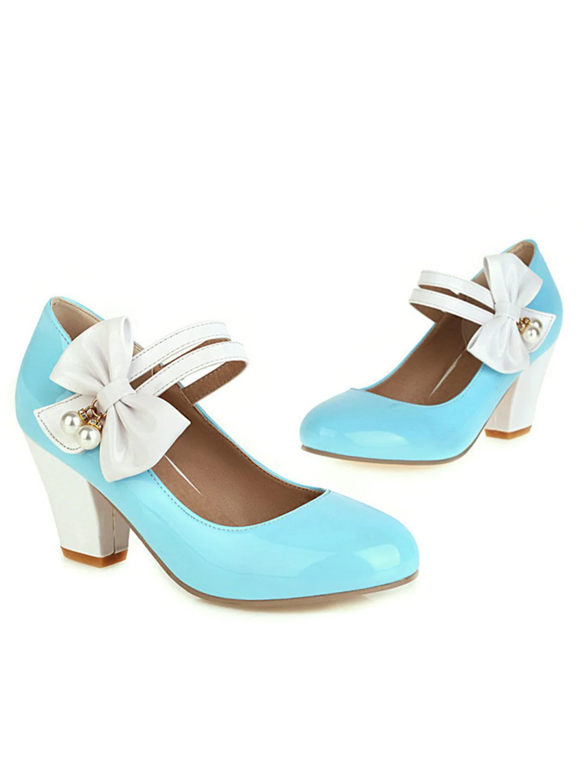 VINTAGE PATCHWORK BOW HOHE ABSATZ SCHUHE - Image 7