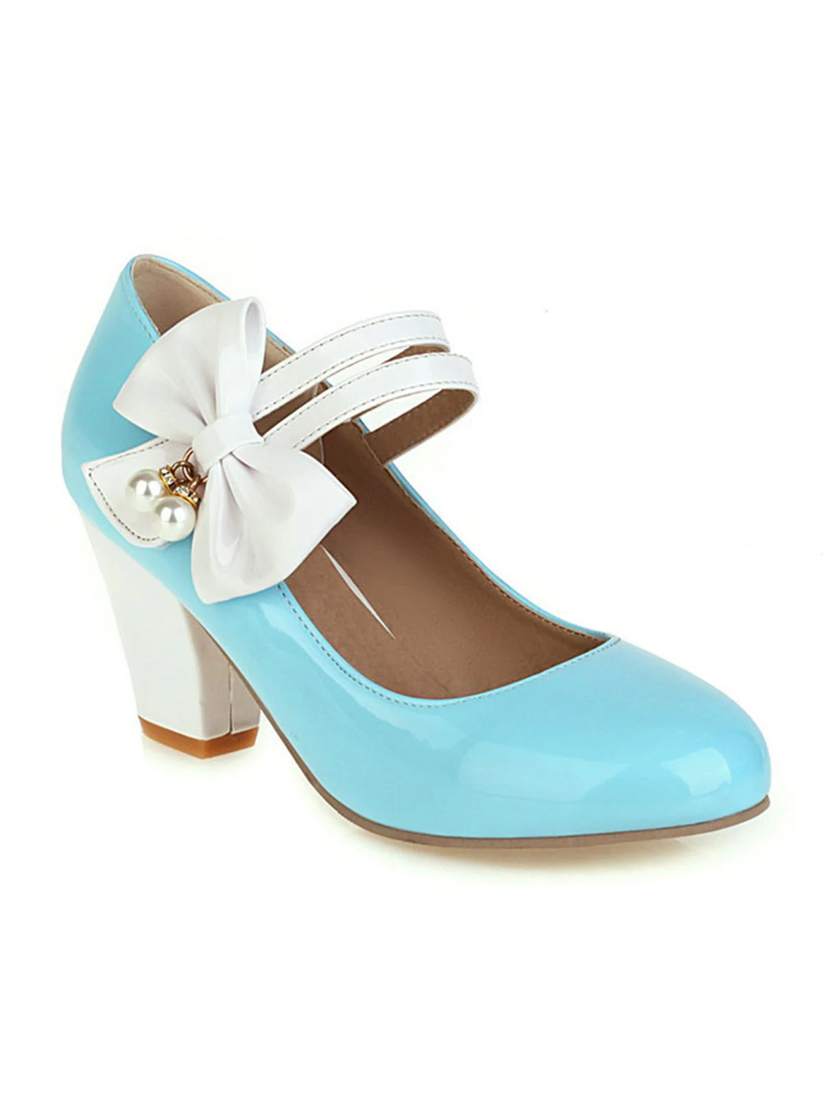 VINTAGE PATCHWORK BOW HOHE ABSATZ SCHUHE - Image 5