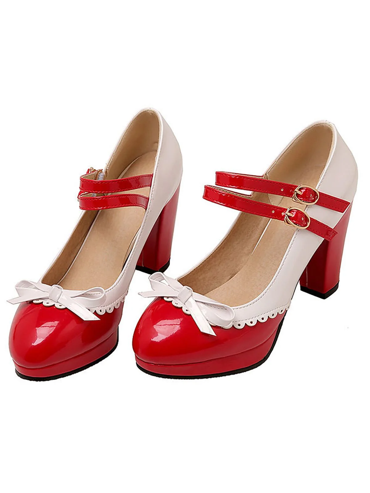 VINTAGE PATCHWORK BOW PERLEN HOHE ABSATZ SCHUHE - Image 3