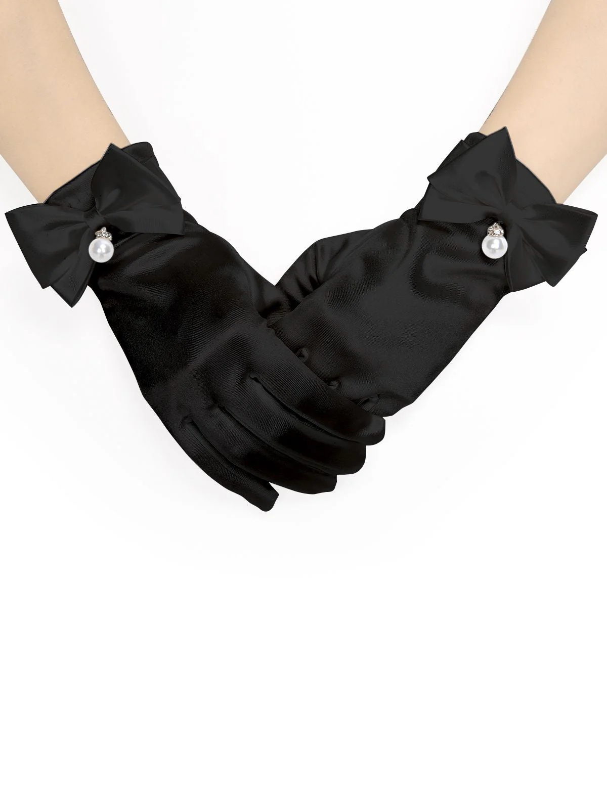 Vintage Perle Bogen Dekor Exquisite Handschuhe - Image 6