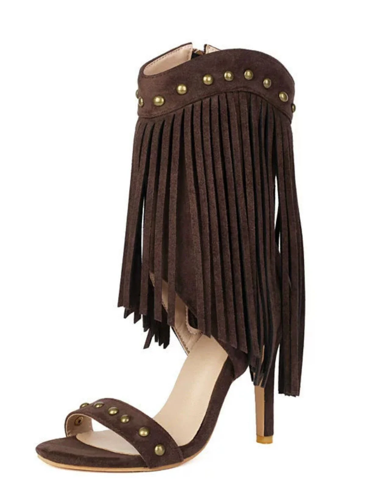 Vintage Quaste Stiletto-Stiefel mit Nieten - Image 6
