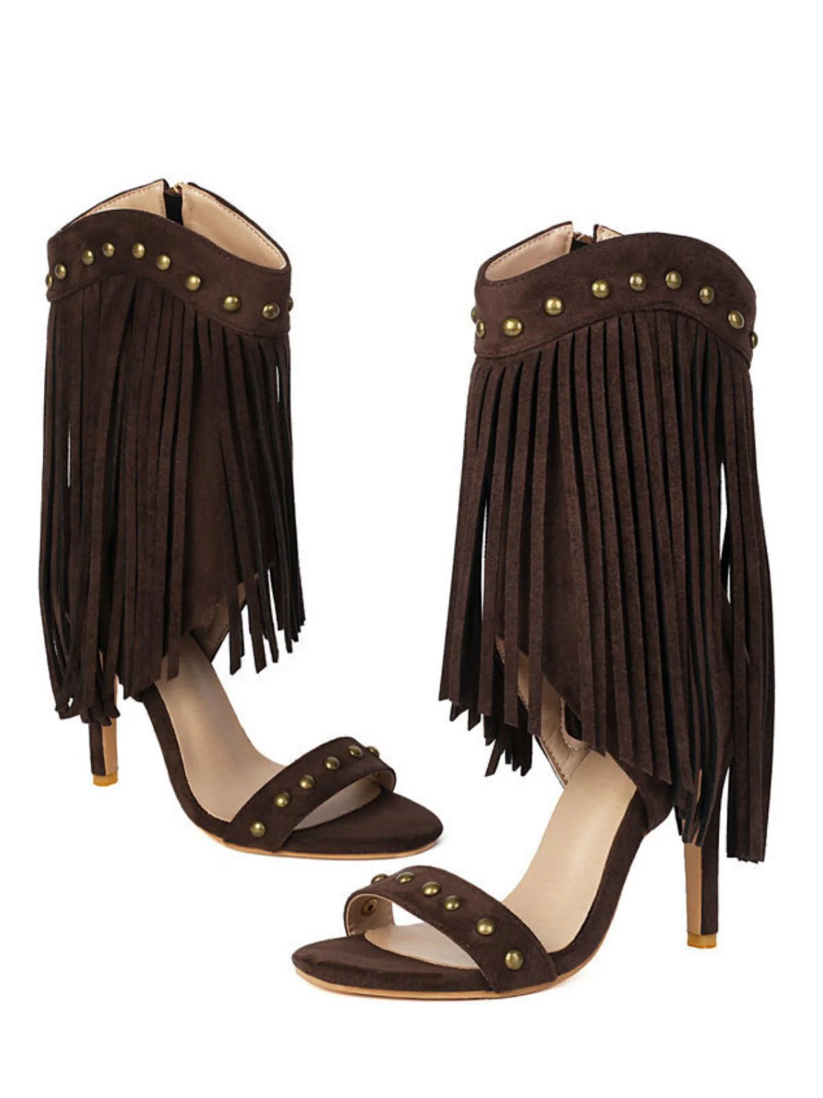 Vintage Quaste Stiletto-Stiefel mit Nieten - Image 7