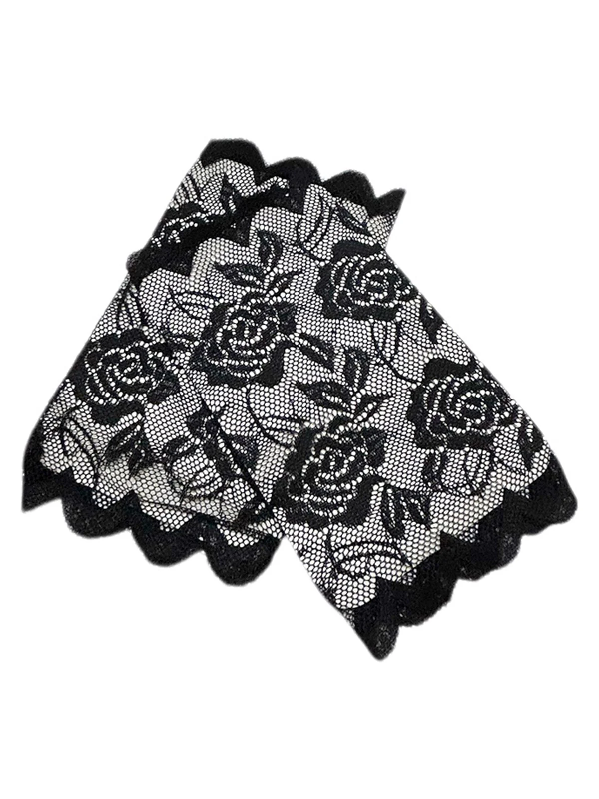 Vintage Rose Spitze Fingerlose Handschuhe - Image 2