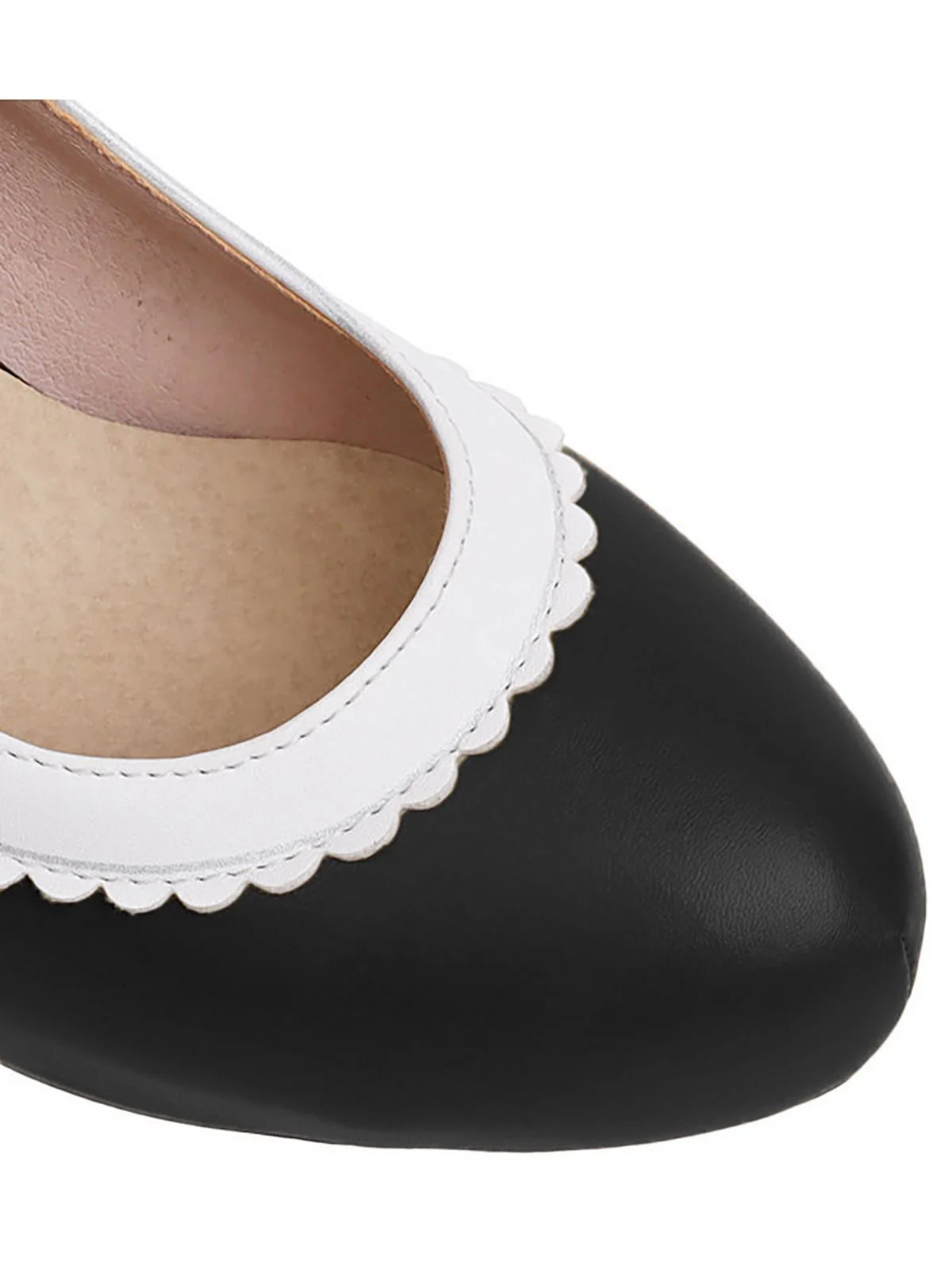 Aprikose VINTAGE ROUND HOHE ABSATZ SCHUHE - Image 10