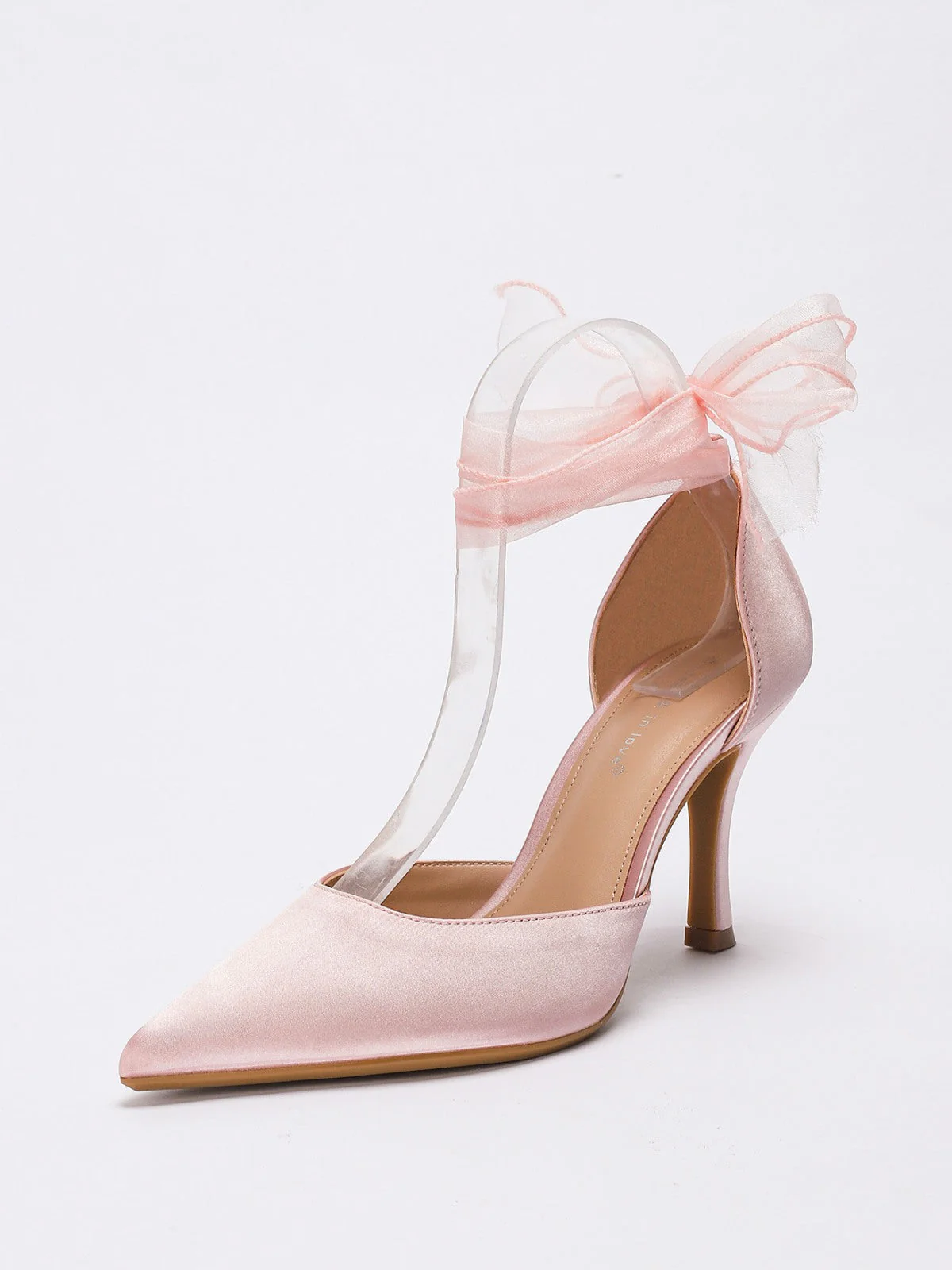 Vintage Satin Band Spitz High Heels - Image 12
