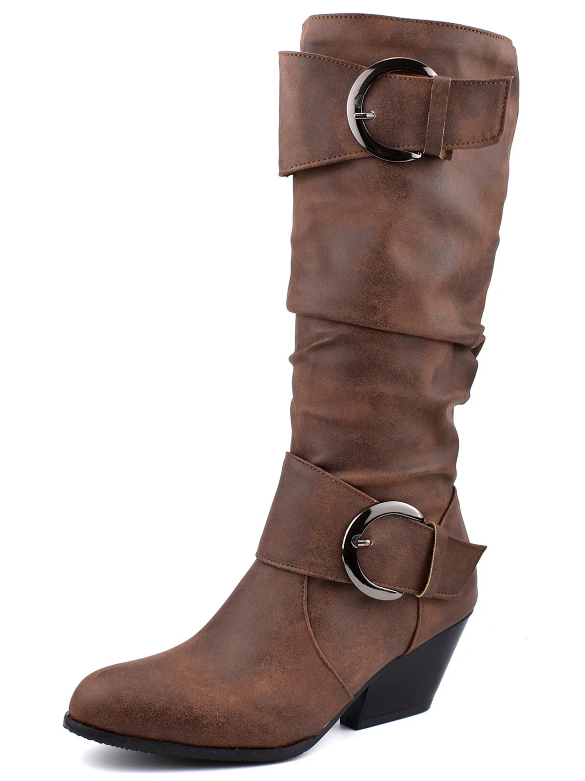 Vintage Schnallen Western-Stil Cowboy Stiefel - Image 2