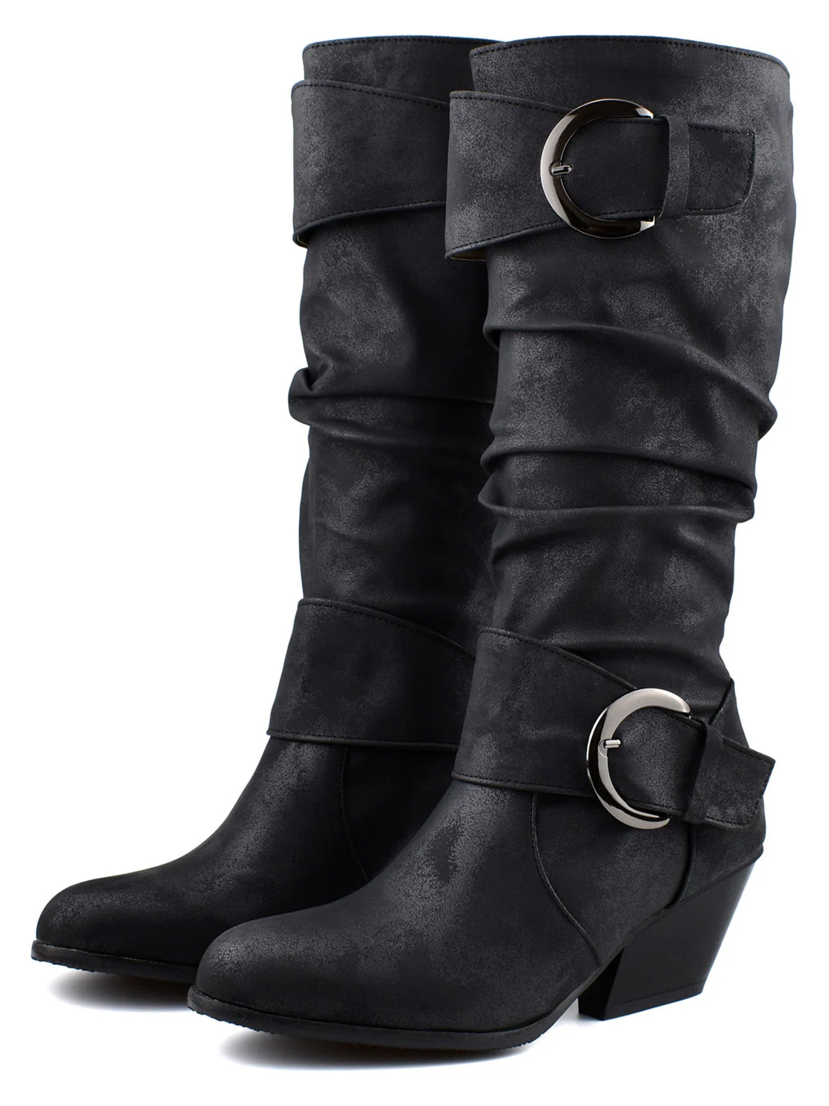 Vintage Schnallen Western-Stil Cowboy Stiefel - Image 5