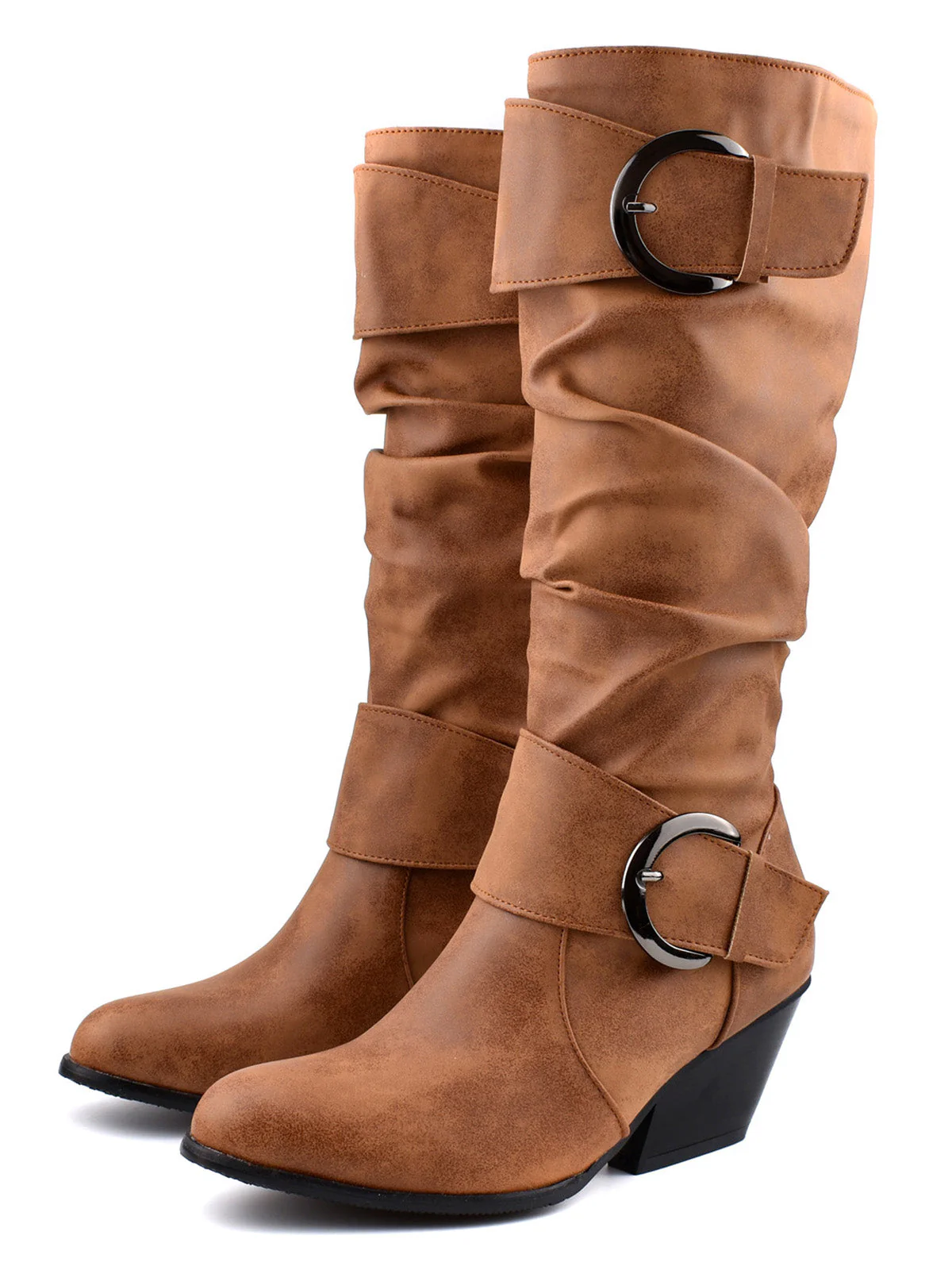 Vintage Schnallen Western-Stil Cowboy Stiefel - Image 9