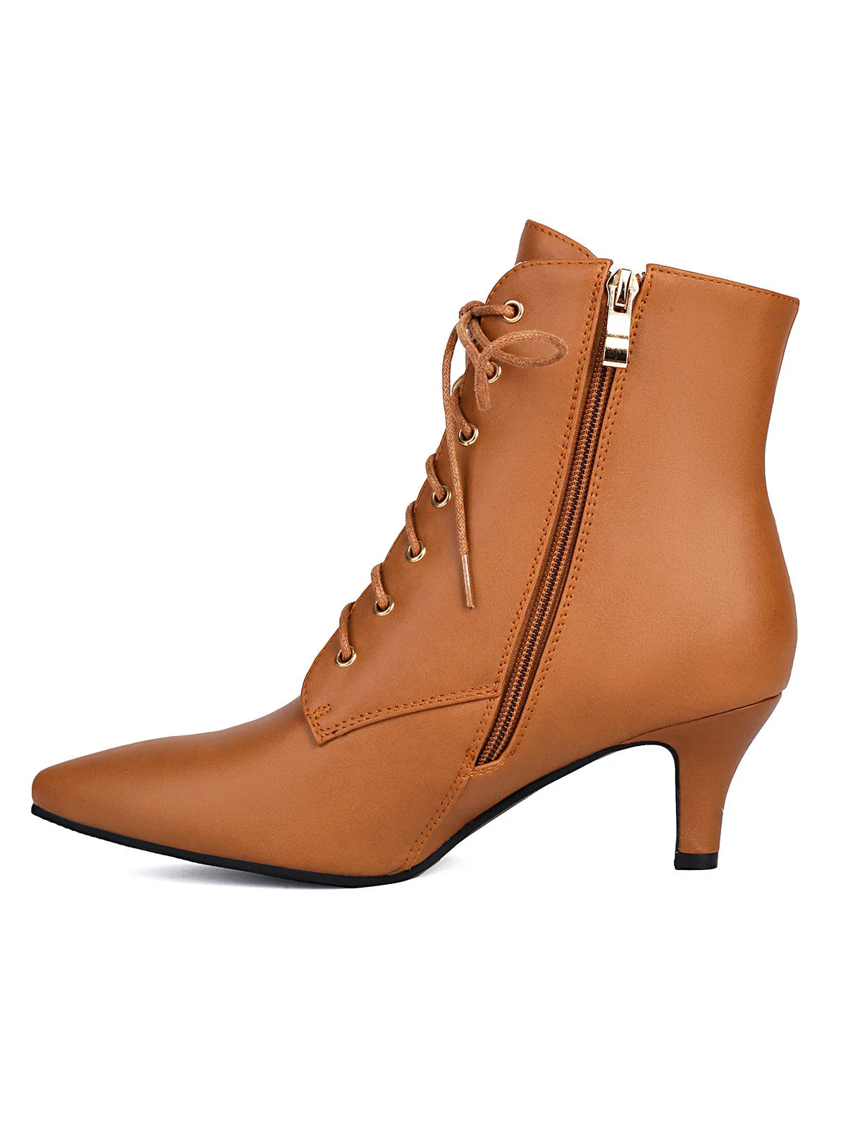 Vintage Schnürung Kätzchen Ferse Knöchel Stiefel - Image 11