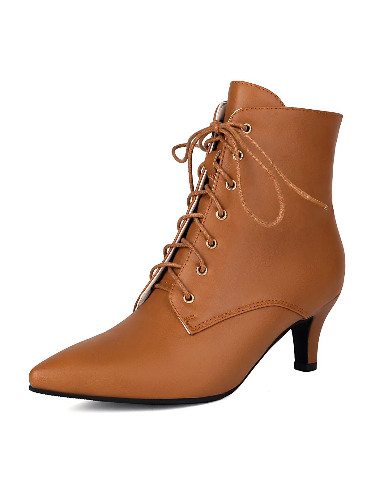 Vintage Schnürung Kätzchen Ferse Knöchel Stiefel - Image 12