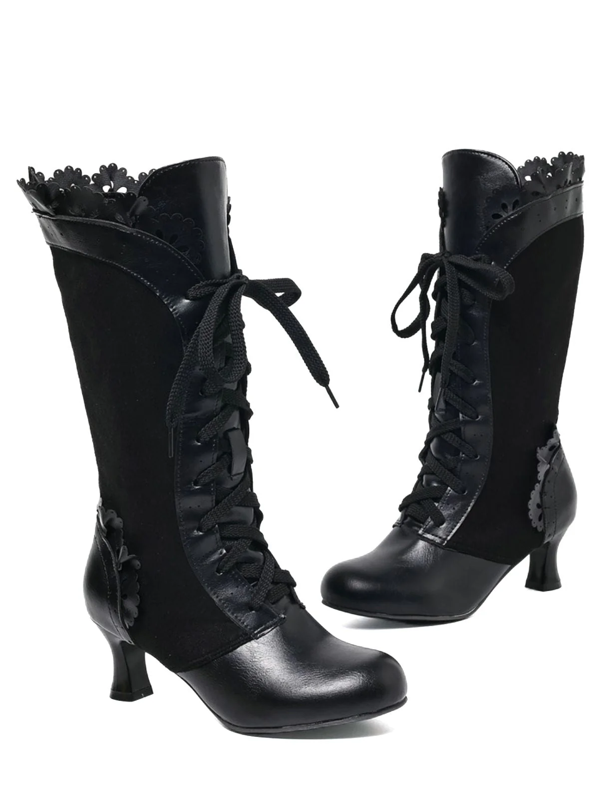 Vintage Schnürung Mittlere Ferse Brogue Knöchel Stiefel - Image 6