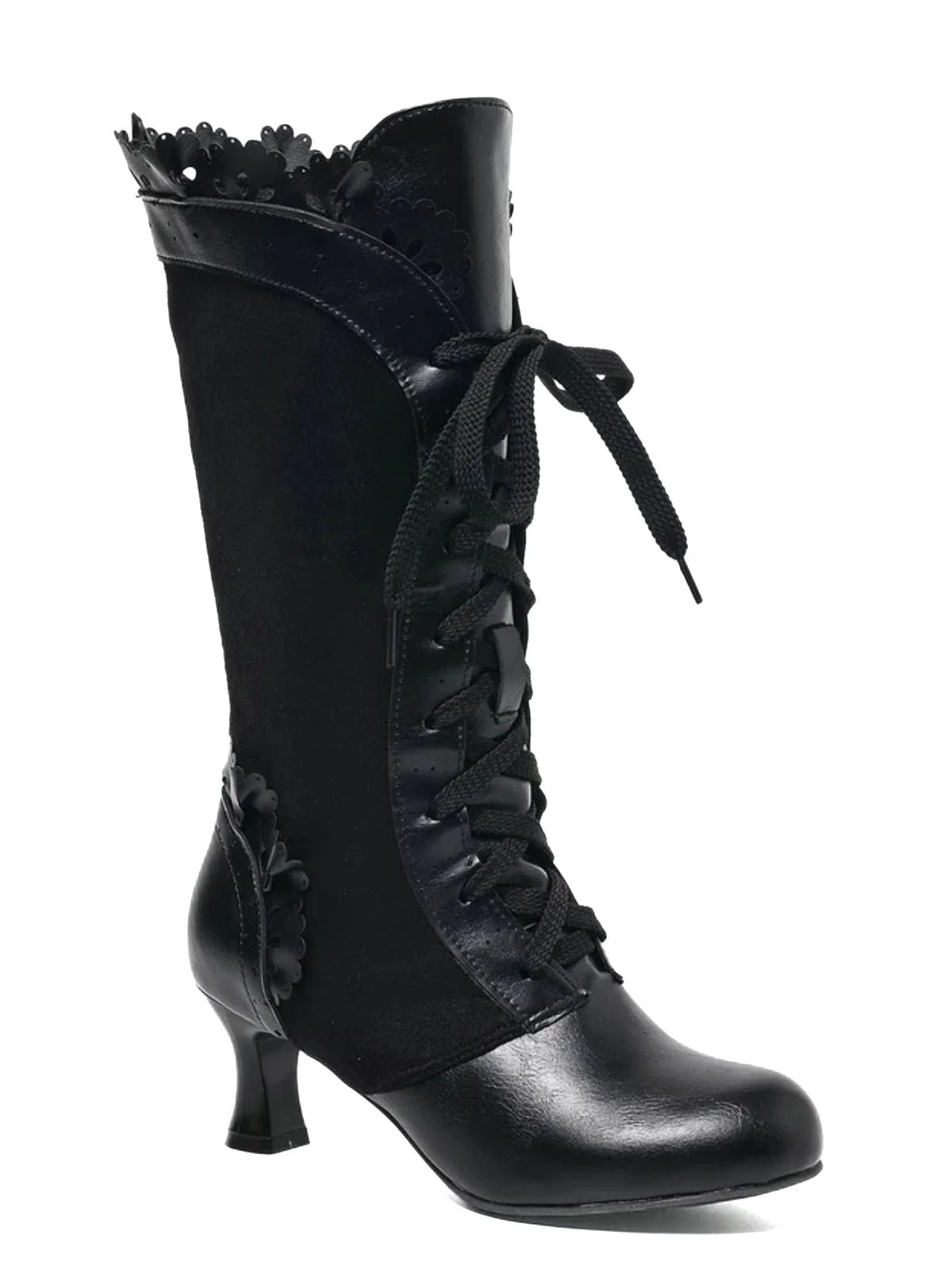 Vintage Schnürung Mittlere Ferse Brogue Knöchel Stiefel - Image 7