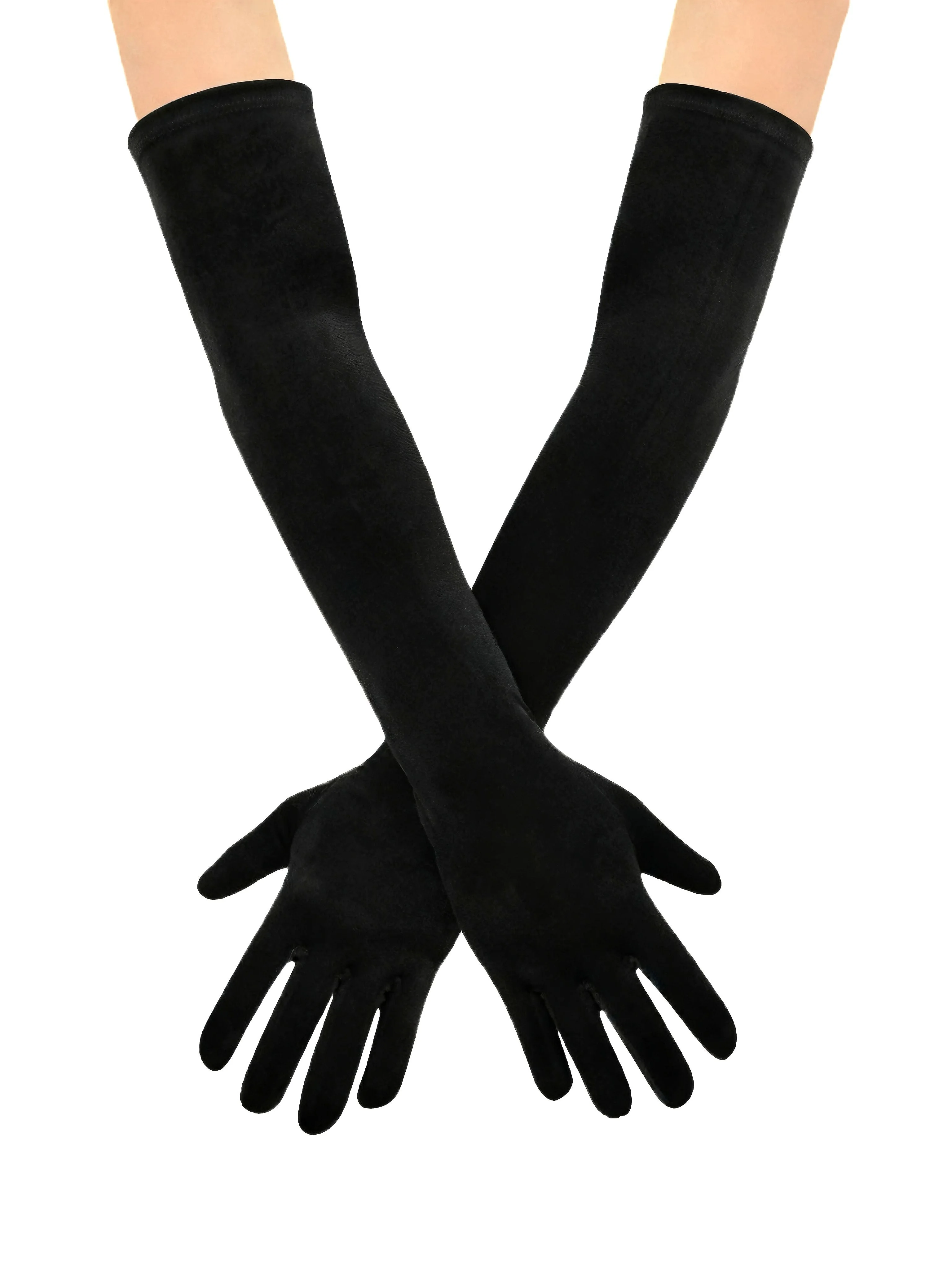 Vintage Solide Thick Samt Lange Handschuhe - Image 6