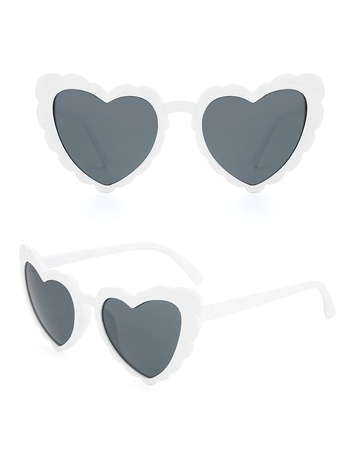 Vintage Sonnenbrille mit Gebogenem Herzrahmen - Image 2